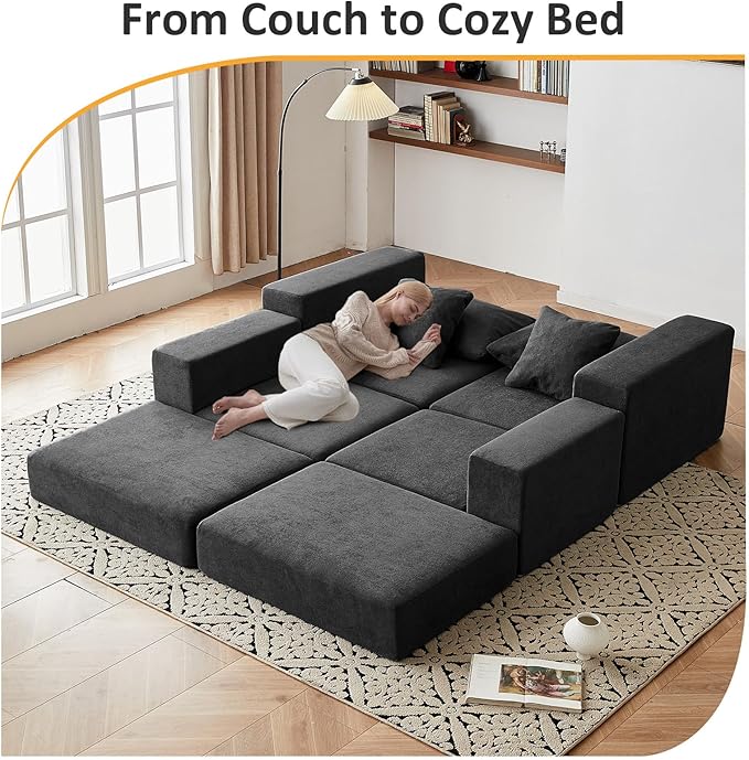 CozyMine Modular Sectional Loveaeat Cloud Sofa